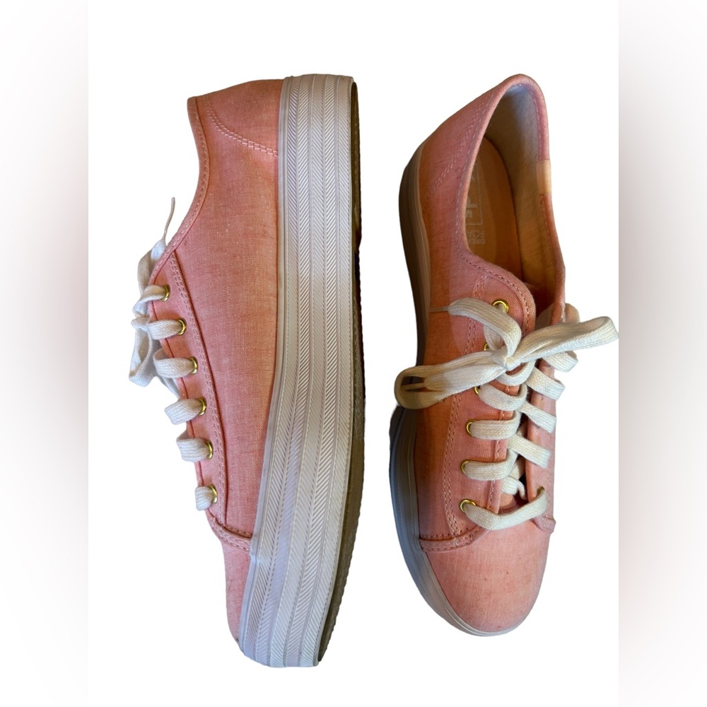 Keds triple kick chambray pink dream foam platform Y2K canvas sneakers 9.5 NWOB - Picture 8 of 12